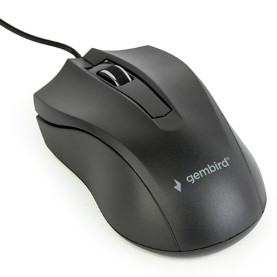 3-knops optische muis, USB, zwart 3-knops optische muis, USB, zwart