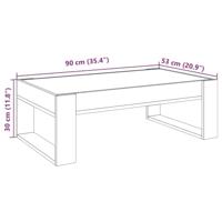 Salontafel met Infinity LED 90x53x30 cm sonoma eikenkleurig - thumbnail