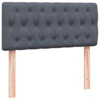 Boxspring met matras fluweel donkergrijs 100x210 cm - thumbnail