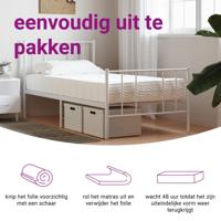 Slaapbank met matras 90x190 cm stof zwart - thumbnail