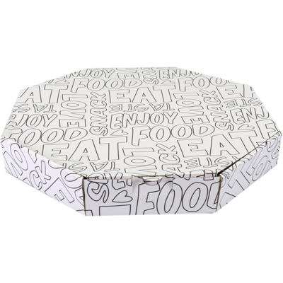 Bezorgdoos | Words | golfkarton | 320x320x45mm | wit/zwart | 100 stuks