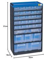 Allit 464650 Opbergkast voor kleine onderdelen VarioPlus Pro 53/60 (b x h x d) 300 x 525 x 135 mm Zwart, Blauw 1 stuk(s) - thumbnail