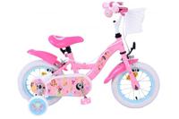 Disney princess kinderfiets meisjes 12 inch roze twee handremmen - thumbnail