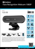 SANDBERG Face Recognition Webcam (1080P) - thumbnail