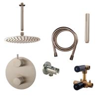 Wiesbaden Inbouw Regendouche Set Caral Rond Plafonduitloop RVS PVD Coating - thumbnail