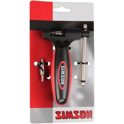 Simson Kettingpons de luxe universeel zwart/rood