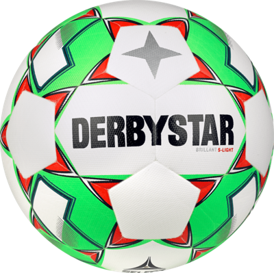 Derbystar Voetbal Brillant S-Light DB V23 wit groen rood 1034 Derbystar Voetbal Brillant S-Light DB V23 wit groen rood 1034