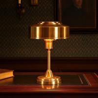 Tafellamp Auxerre Antiek Messing - thumbnail