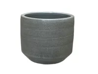HS Potterie Pot lagos d39h36cm raster taupe - thumbnail
