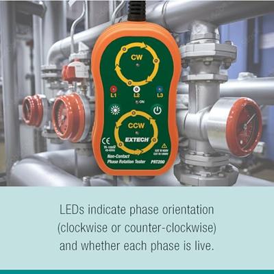 Extech PRT200 Draaiveldmeter CAT IV 600 V LED, Akoestisch