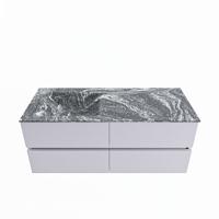 MONDIAZ VICA-DLUX 120cm badmeubel onderkast Cale 4 lades. Inbouw wastafel CLOUD links zonder kraangat, kleur Lava. - thumbnail