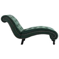 Chaise longue fluweel groen - thumbnail