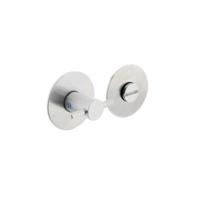 Rozet WC zelfklevend rond plat rvs geborst. - thumbnail