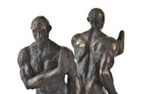 Bokstöd DKD Home Decor Zwart Koper Hars Mannen 14 x 8,4 x 25 cm - thumbnail