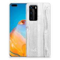Huawei P40 Pro Bumper Hoesje White Wood - thumbnail