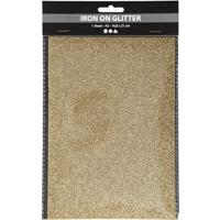 Creativ Company Opstrijkfolie glitter goud, a5 - thumbnail