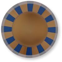 Pip Studio Vaas Metaal Strepen Navy/Goud 29cm - thumbnail