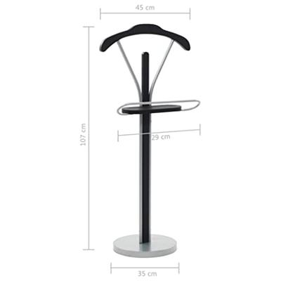 VidaXL Kledingbutler 45x35x107 cm zwart en grijs