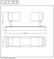 Lucide LENNERT - Plafondspot Badkamer - LED Dimb. - GU10 - 2x5W 3000K - IP44 - Zwart - thumbnail