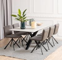 Bendt Eettafel 'Line' Keramiek, 200 x 100cm, kleur Grijs - thumbnail