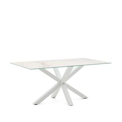 Kave Home Eettafel 'Argo' Keramiek, 160 x 90cm, kleur Wit