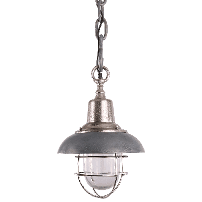 Hanglamp Girona 26 cm 1 Lichts Lood Met Ruw Nickel Industrieel