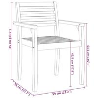 Tuinstoelen 4 st 59x55x85 cm massief acaciahout - thumbnail
