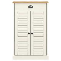 Schoenenkast VIGO 60x35x96 cm massief grenenhout wit - thumbnail