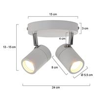 Mexlite Spot upround IP44 LED 2487w wit - thumbnail
