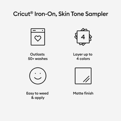 Cricut • everyday iron-on 30x30cm sampler skintones