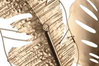 Wanddecoratie DKD Home Decor Metaal Wit Groen Modern Blad van een plant (57 x 5,7 x 103 cm) - thumbnail