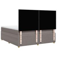 Boxspring met matras stof taupe 180x200 cm - thumbnail