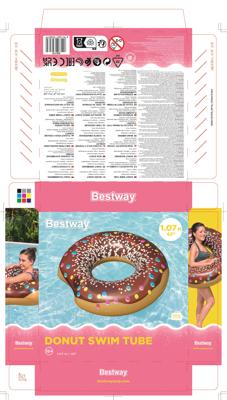 Bestway Opblaasbare Donut Kleur Assorti D107 cm +12 Jaar Strand en Zwembad 36118