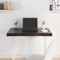 Bureaublad 80x50x2 cm behandeld massief eikenhout donkergrijs - thumbnail