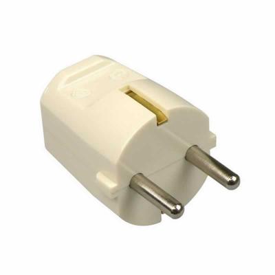 Stekker met randaarde kunststof wit/bakeliet van Kaiser