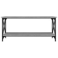 Salontafel 100x45x45 cm bewerkt hout en ijzer grijs sonoma - thumbnail