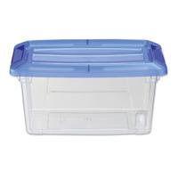 Iris Topbox Opbergbox 5L 29x19.5x14 cm Blauw/Transparant - thumbnail