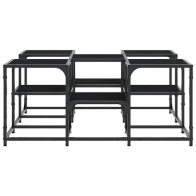 Salontafel 91x91x40 cm bewerkt hout zwart Salontafel 91x91x40 cm bewerkt hout zwart