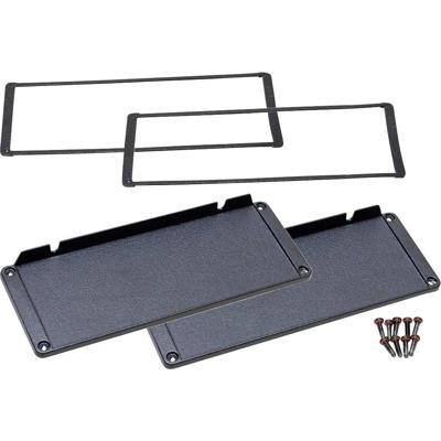 Hammond Electronics End plate Aluminium Zwart (l x b x h) 16 x 194 x 72 mm 1 stuk(s)