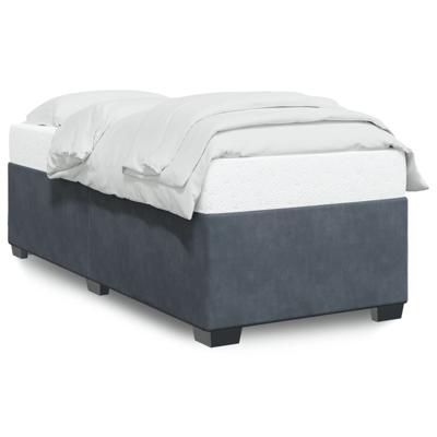 Bedframe zonder matras 90x200 cm fluweel donkergrijs