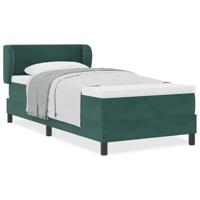 Boxspringbed met matras fluweel donkergroen 100x200 cm - thumbnail