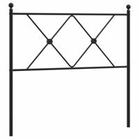 Hoofdbord 90 cm metaal zwart - thumbnail