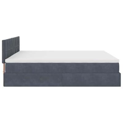 Ottoman bed met matrassen en LED's 200x200cm fluweel