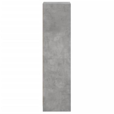 Hoge kast met glazen deur 35x37x142 cm betongrijs
