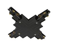 SLV 1006535 230V-railsysteemcomponenten X-verbinder S-Track Zwart - thumbnail