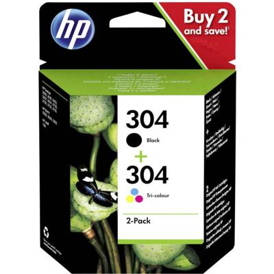 HP 304 Inktcartridge Combipack Origineel Zwart, Cyaan, Magenta, Geel 3JB05AE Inkt