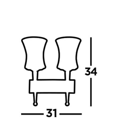 Searchlight Kasteel wandlampCartwheel - 0812-2BK