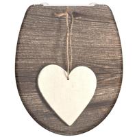 SCHÜTTE toiletbril met soft-close wood heart duroplast met print - thumbnail