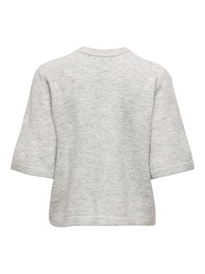 Only Onlcamilla S/s Cardigan Knt Noos Vest Light Grey Melange