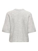Only Onlcamilla S/s Cardigan Knt Noos Vest Light Grey Melange - thumbnail
